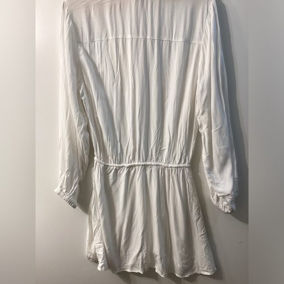 L*Space Amelia White Button-Down Swimsuit Cover-Up Dress Shirt Size S - Picture 13 of 15